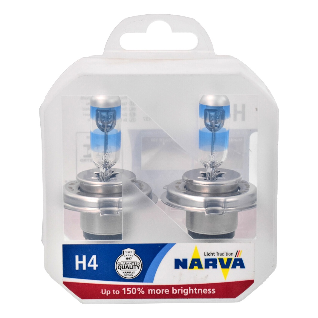 Автолампа галогеновая NARVA H4 P43t-38 55W 12V прозрачно-голубая 480692100 - zapix