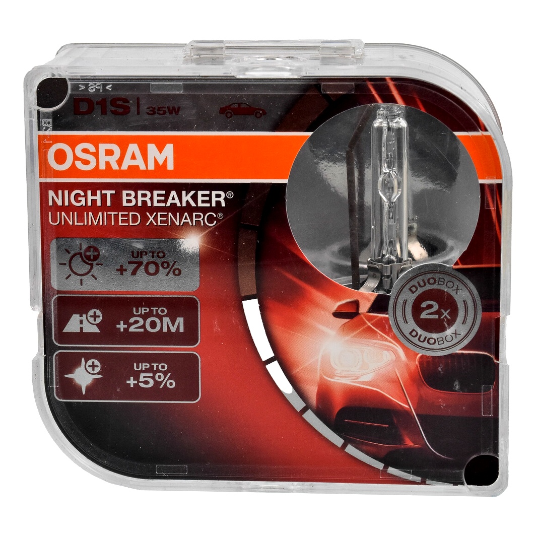 Автолампа ксеноновая OSRAM Xenarc Night Breaker Unlimited D1S PK32d-2 35W 85V прозрачная 66140XNBHCB - zapix