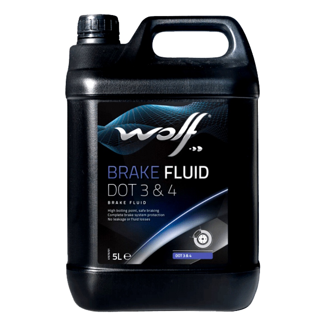 Гальмівна рідина WOLF DOT 3 / DOT 4 Brake Fluid пластик 5 л 8311482 - zapix