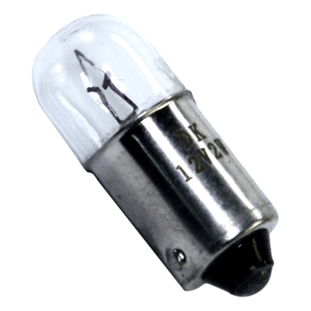 Автолампа розжарювання ДОРОЖНЯ КАРТА T2W BA9s 2W 12V прозора DK12V2W - zapix