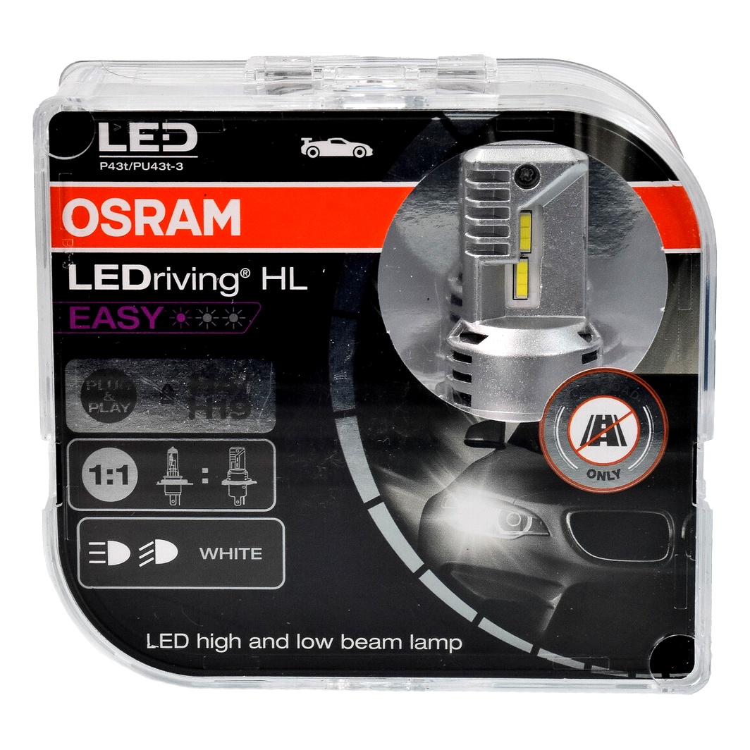 Автолампа LED (светодиодная) OSRAM LEDriving HL Easy H4/H19 P43t 18W 12V 64193DWESYHCB - zapix