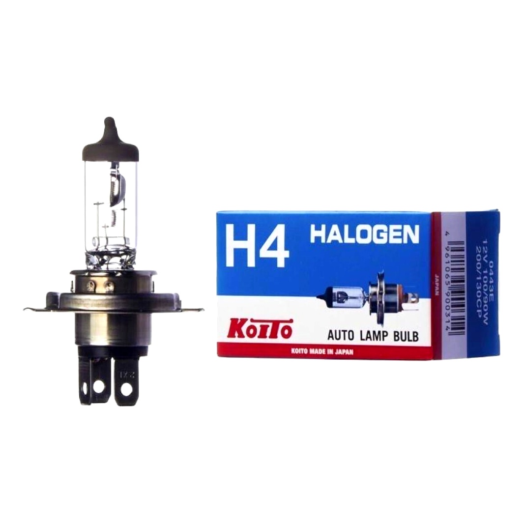 Автолампа галогенова KOITO H4 P43t-38 90W 12V прозора 0443E - zapix