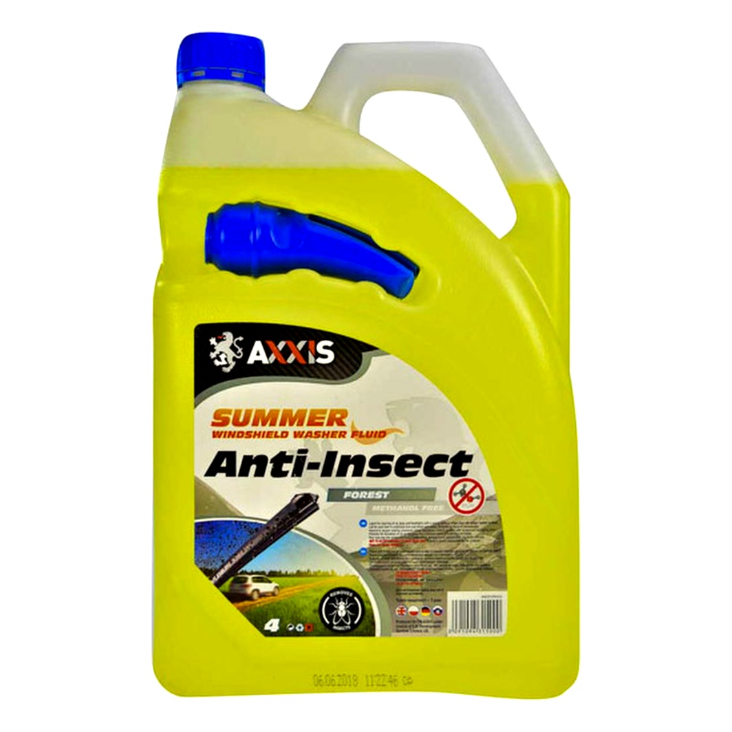 Омивач скла готовий літній -2°С AXXIS Anti-Insect лісовий 4 л AX2084 - zapix