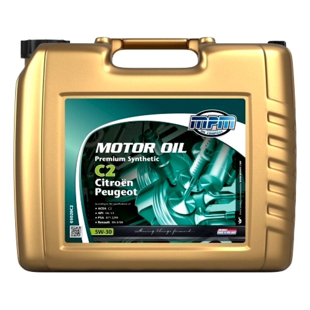 Моторна олива MPM Premium Synthetic C2 Citroën / Peugeot 5W-30 20 л (05020C2) - zapix