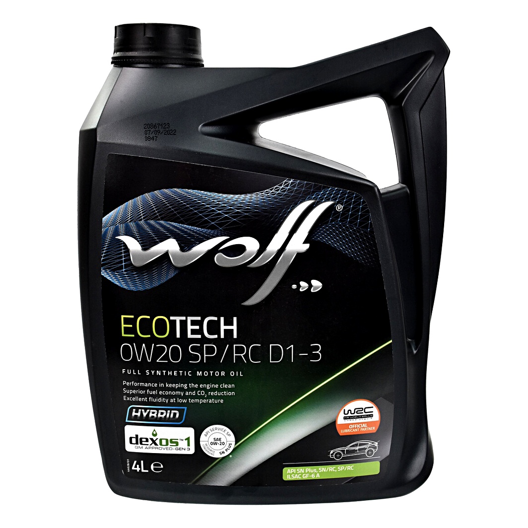 Моторна олива WOLF EcoTech SP/RC D1-3 0W-20 4 л (1049891) - zapix