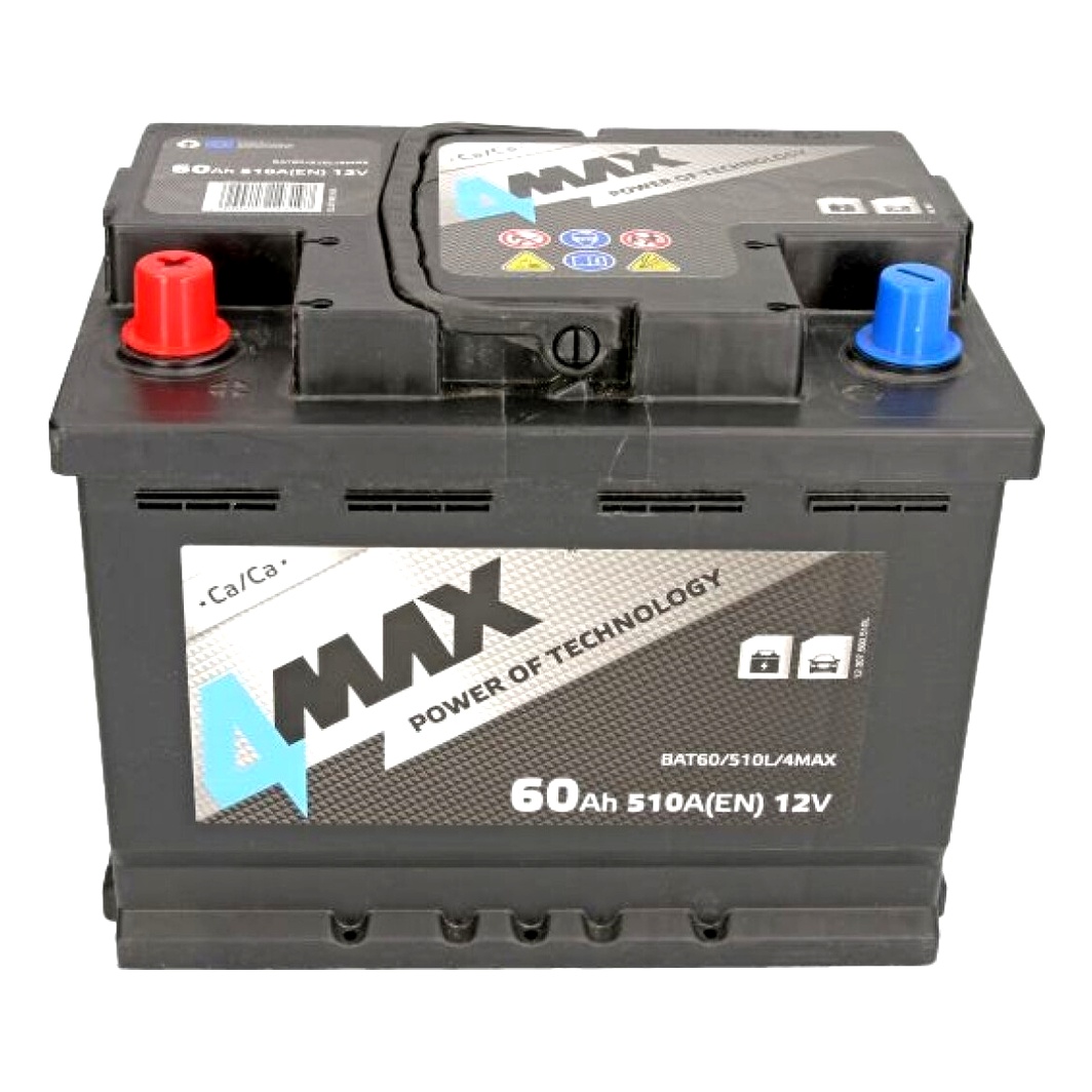Акумулятор 4MAX 12V 60Ah 510A L+ BAT60510L4MAX - zapix