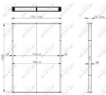 Радіатор охолодження двигуна NRF 29559 - zapix