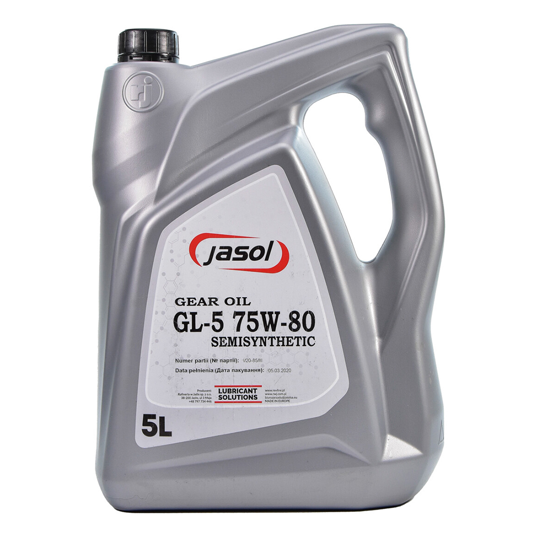 Трансмиссионное масло JASOL Gear Oil GL-5 75W-80 5 л 325009 - zapix