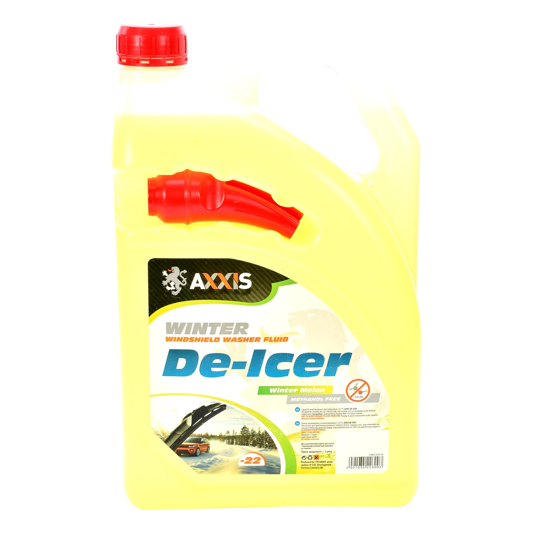 Омивач скла готовий зимовий -22°С AXXIS De-icer диня 4 л AX2017 - zapix