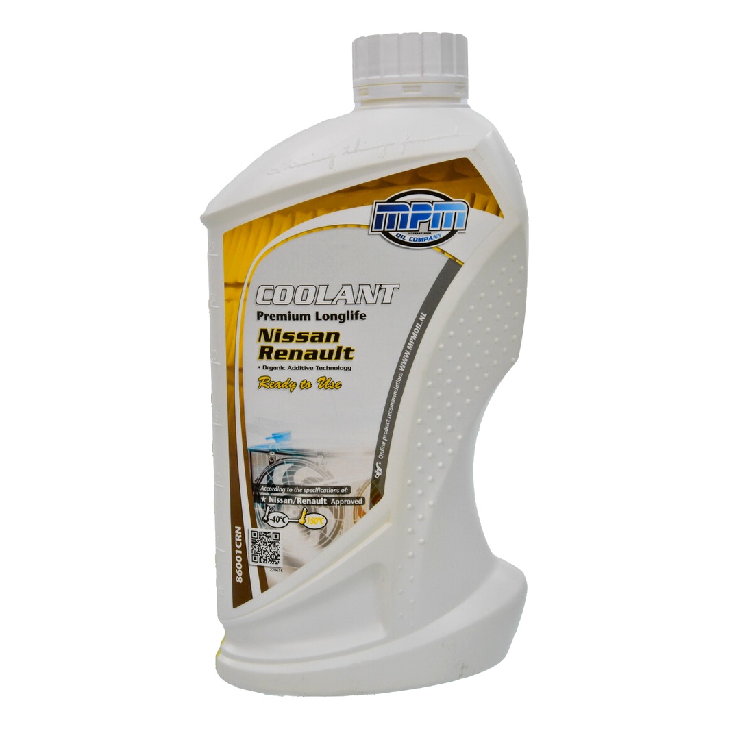Готовий антифриз MPM Premium Longlife Nissan/Renault жовтий -40 °C 1 л (86001CRN) - zapix