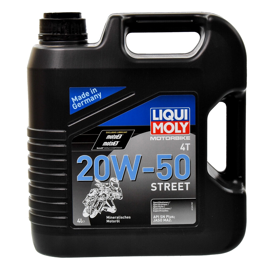 Моторное масло LIQUI MOLY Motorbike Street 4T 20W-50 минеральное 4 л 1696 - zapix