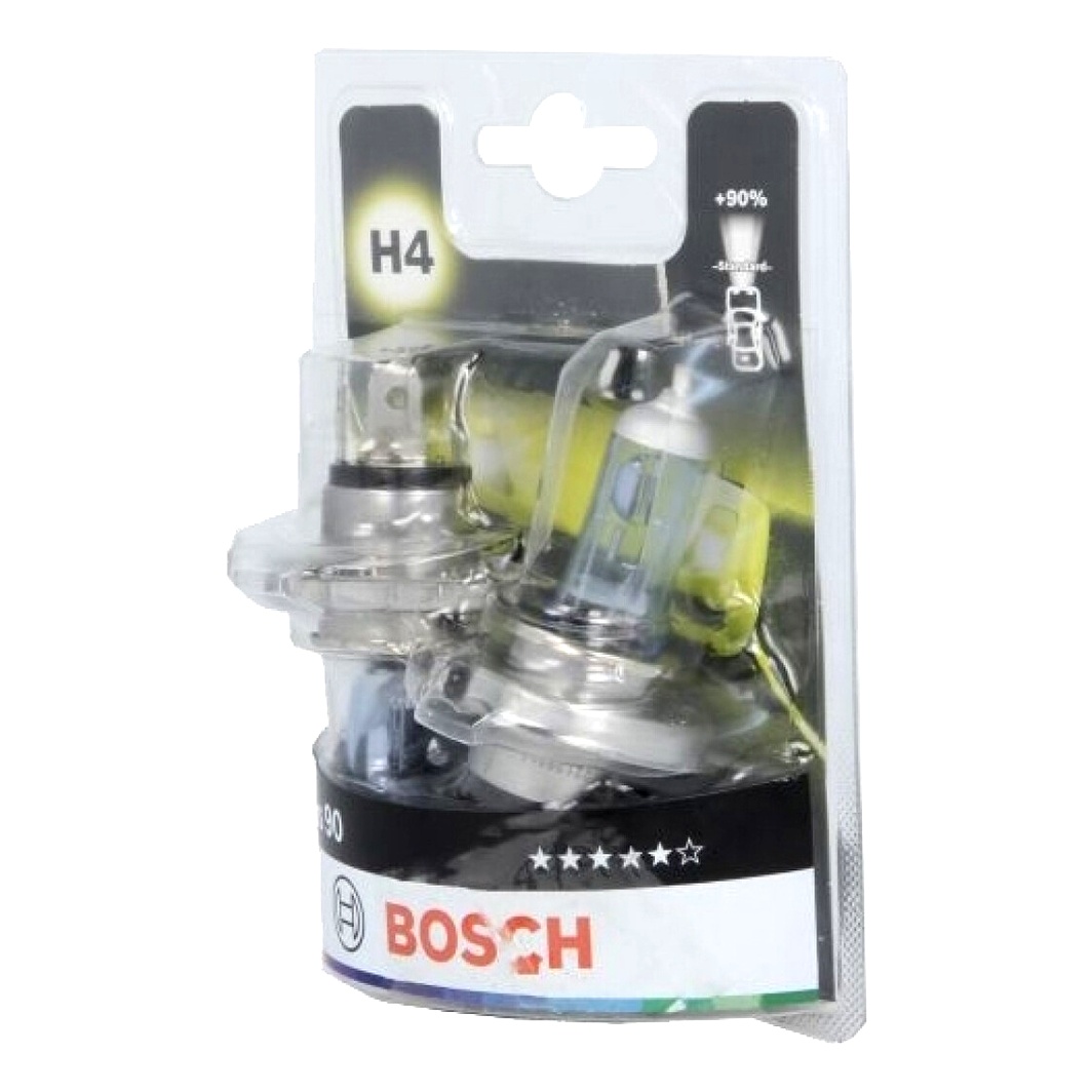 Автолампа галогенова BOSCH Plus 90 H4 P43t 55W 12V 1987301422 - zapix