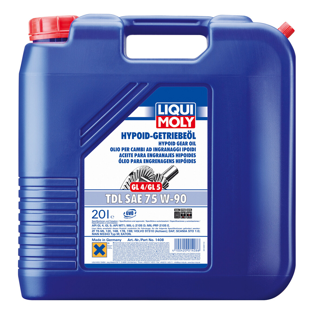 Трансмиссионное масло LIQUI MOLY TDL GL-4 75W-90 20 л 1408 - zapix