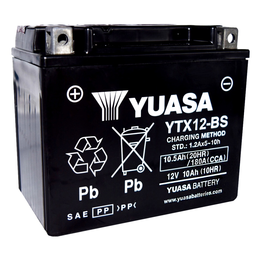 Акумулятор YUASA AGM 12V 10.5Ah 180A L+ YTX12BS - zapix