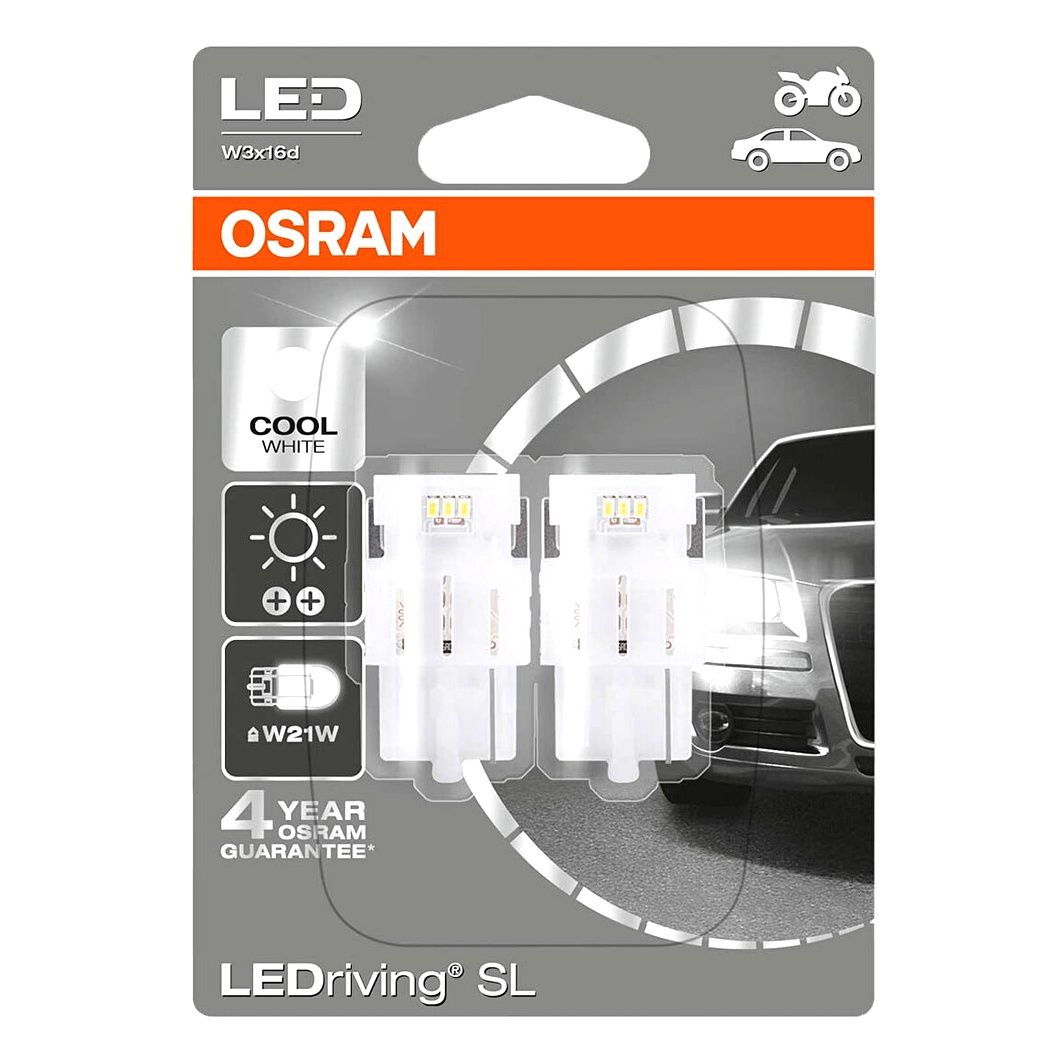 Автолампа LED (світлодіодна) OSRAM LEDriving SL W21W W3x16d 1W 12V 7706CW02B - zapix