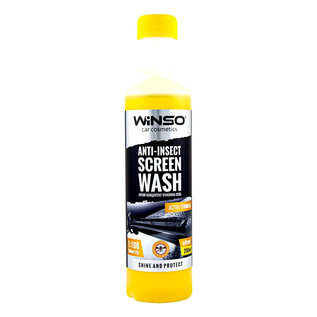 Омивач скла концентрат літній WINSO Anti-Insect Screen Wash цитрусовий 0.25 л 825003 - zapix
