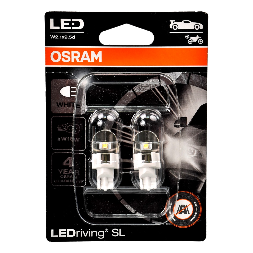 Автолампа LED (світлодіодна) OSRAM LEDriving W16W W2.1x9.5d 1.3W 12V 921DWP02B - zapix