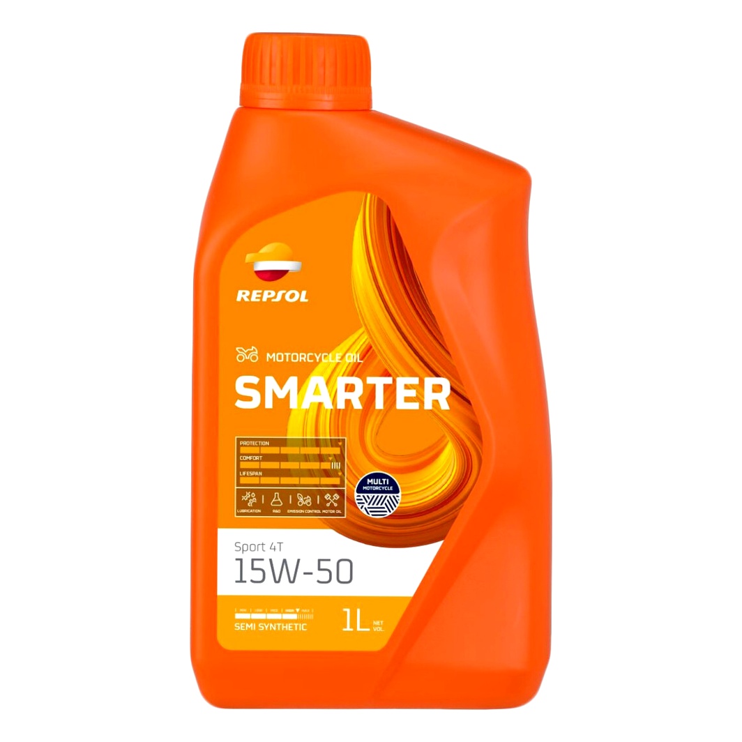 Моторное масло REPSOL Smarter Sport 4T 15W-50 полусинтетическое 1 л RPP2065RHC - zapix