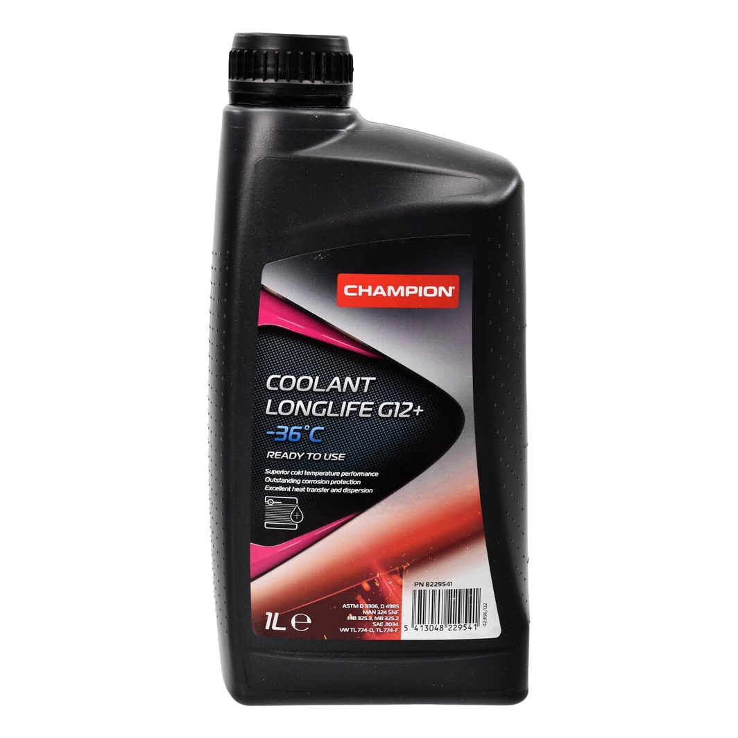 Готовий антифриз CHAMPION Coolant Longlife рожевий G12+ -36 °C 1 л (8229541) - zapix