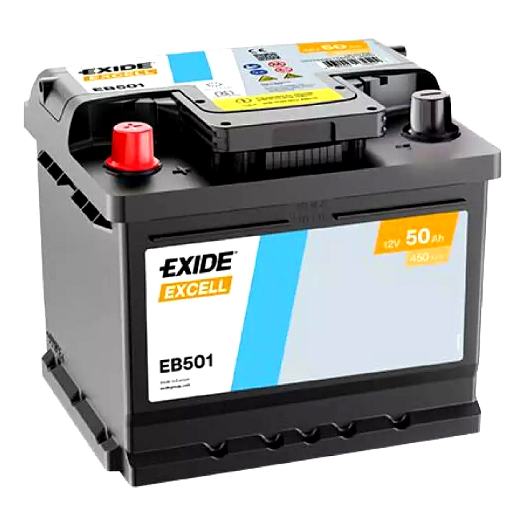 Акумулятор EXIDE Excell 12V 50Ah 450A L+ EB501 - zapix