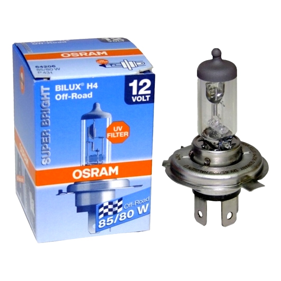 Автолампа галогенова OSRAM H4 80W 12V прозора 64206 - zapix