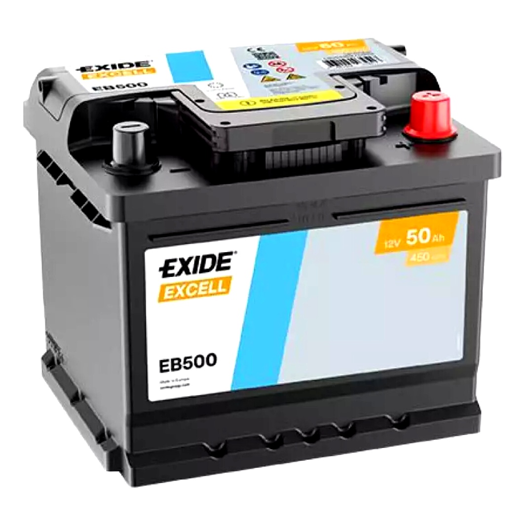 Акумулятор EXIDE Excell 12V 50Ah 450A R+ EB500 - zapix