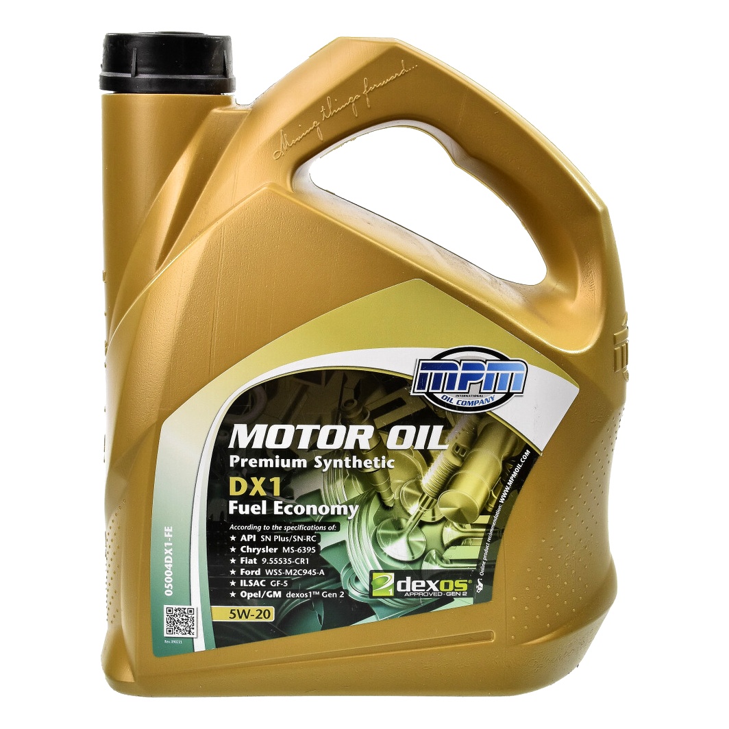 Моторна олива MPM Premium Synthetic DX1 Fuel Economy 5W-20 4 л (05004DX1FE) - zapix
