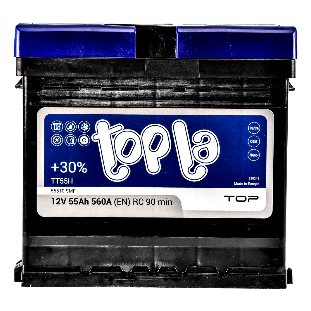 Акумулятор TOPLA Top 12V 55Ah 560A R+ 118655 - zapix