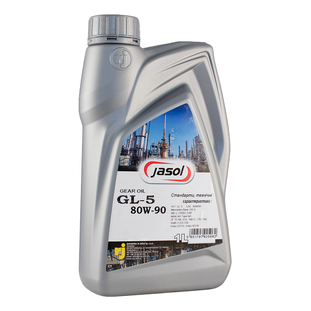 Трансмиссионное масло JASOL Gear Oil GL-5 80W-90 1 л 325059 - zapix