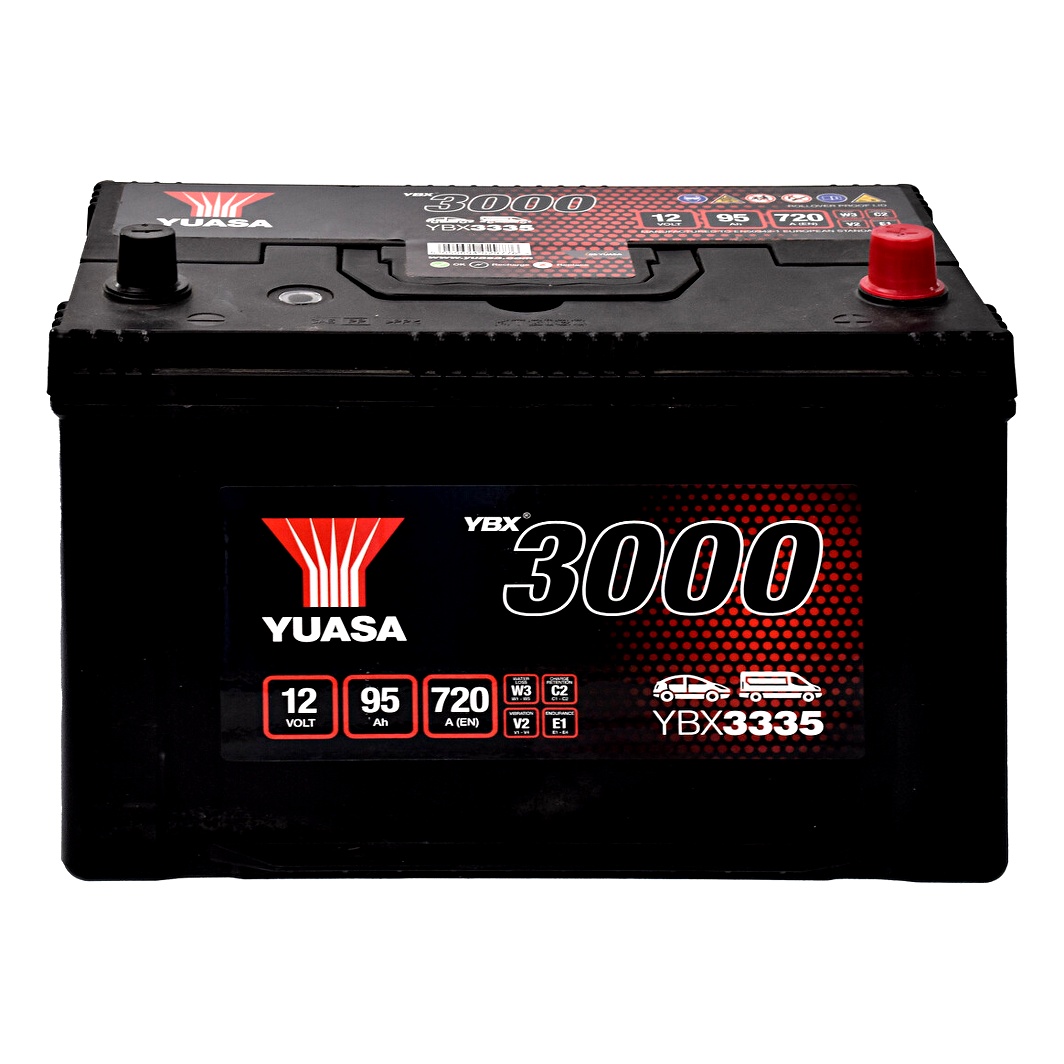 Акумулятор YUASA YBX 3000 12V 95Ah 720A R+ YBX3335 - zapix