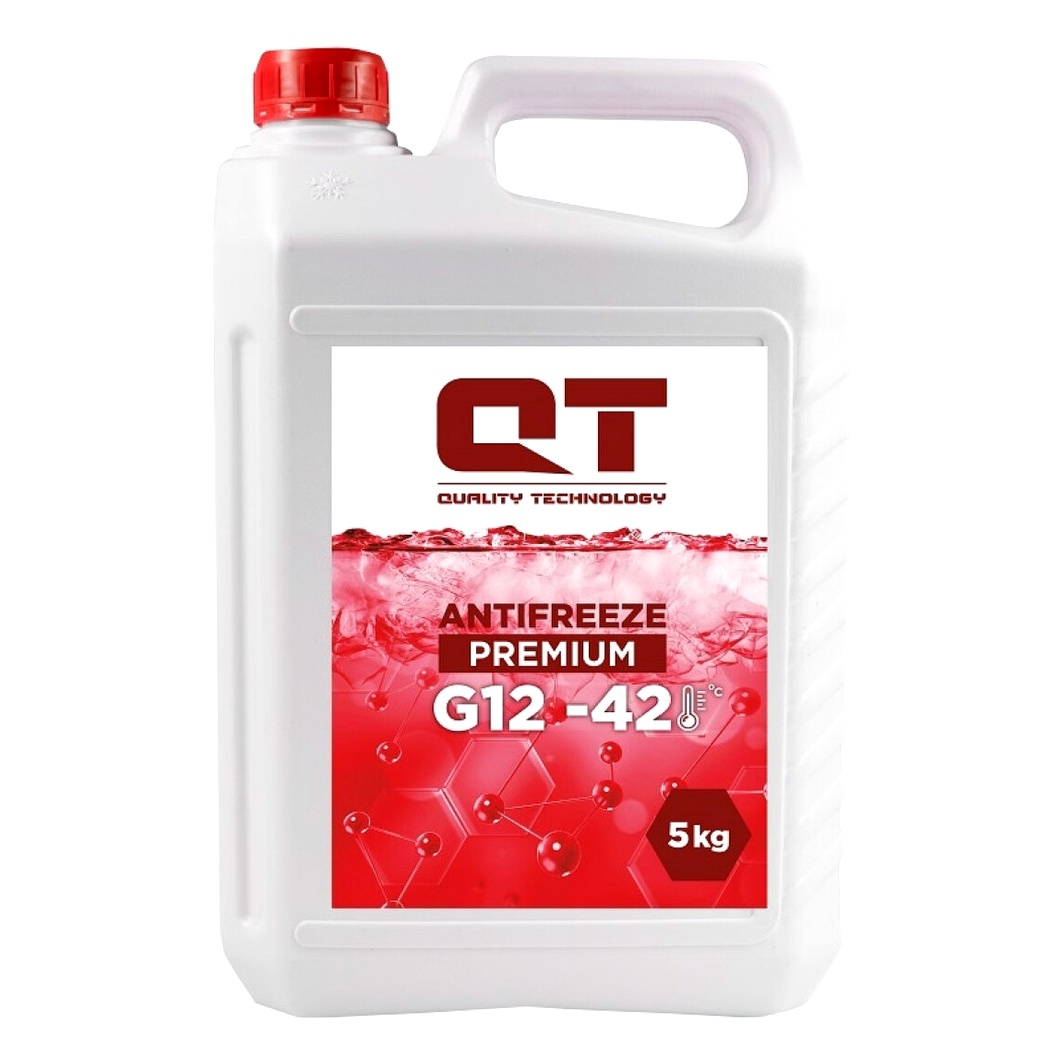 Готовий антифриз QT Premium червоний G12 -42 °C 5 л (QT511425) - zapix