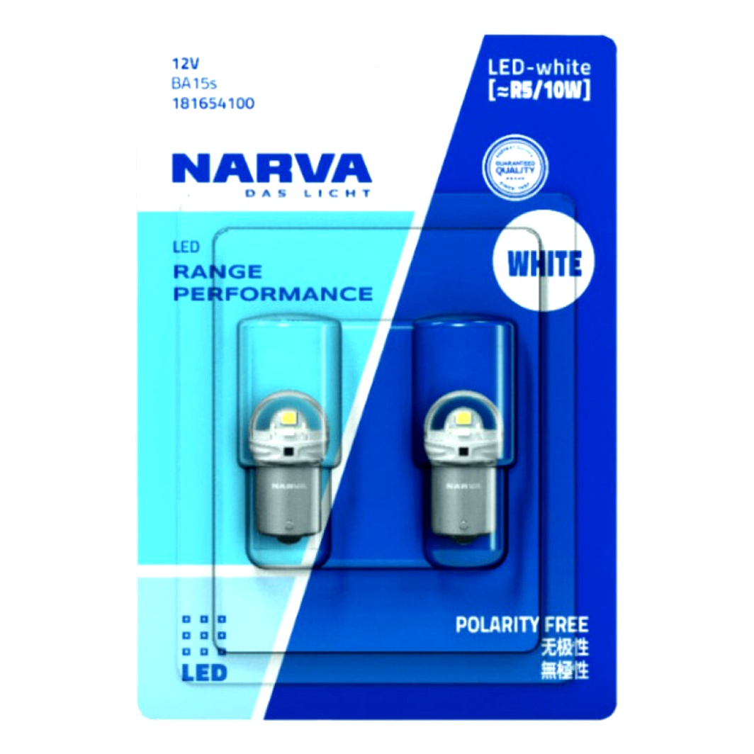Автолампа LED (світлодіодна) NARVA Range Performance LED R5W/R10W BA15s 1.8W 12V 181654100 - zapix