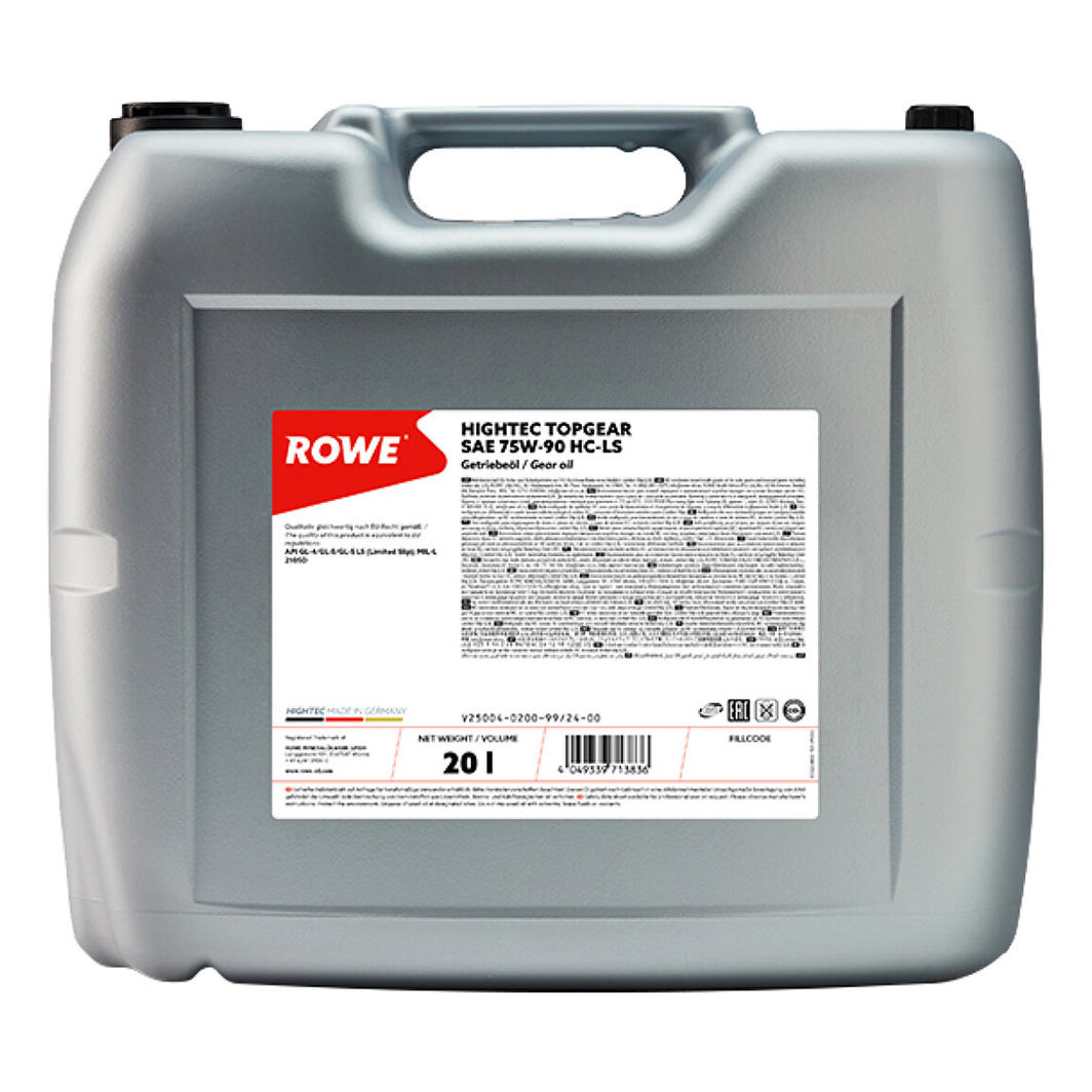 Трансмісійна олива ROWE Hightec Topgear HC-LS GL-4 75W-90 20 л 25004020099 - zapix