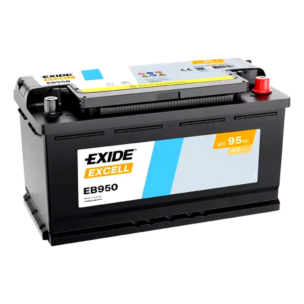 Акумулятор EXIDE Excell 12V 95Ah 800A R+ EB950 - zapix