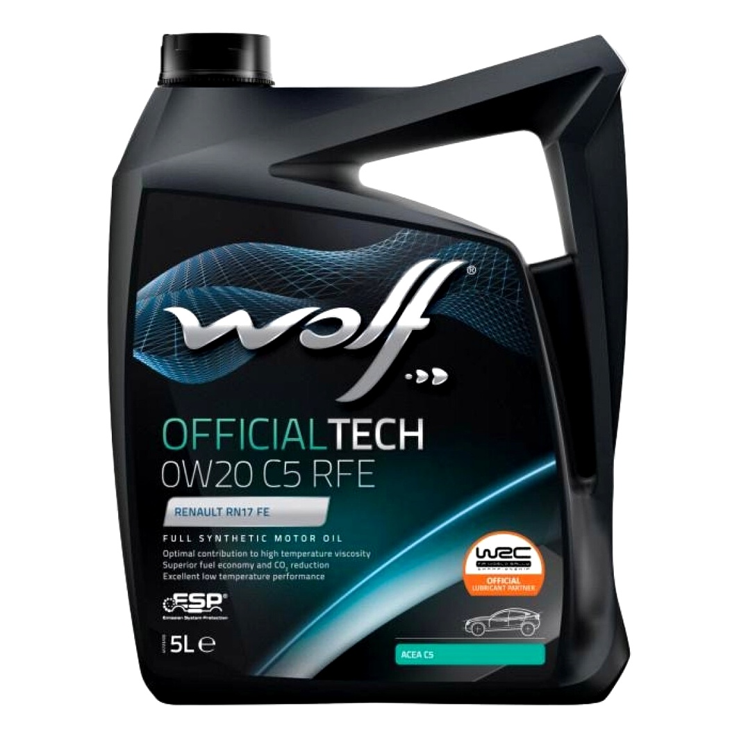 Моторна олива WOLF Officialtech C5 RFE 0W-20 5 л (1042489) - zapix