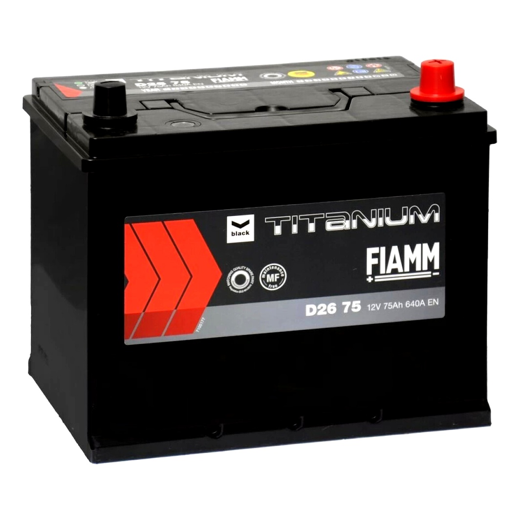 Акумулятор FIAMM Titanium Black 12V 75Ah 640A L+ D26X75 - zapix