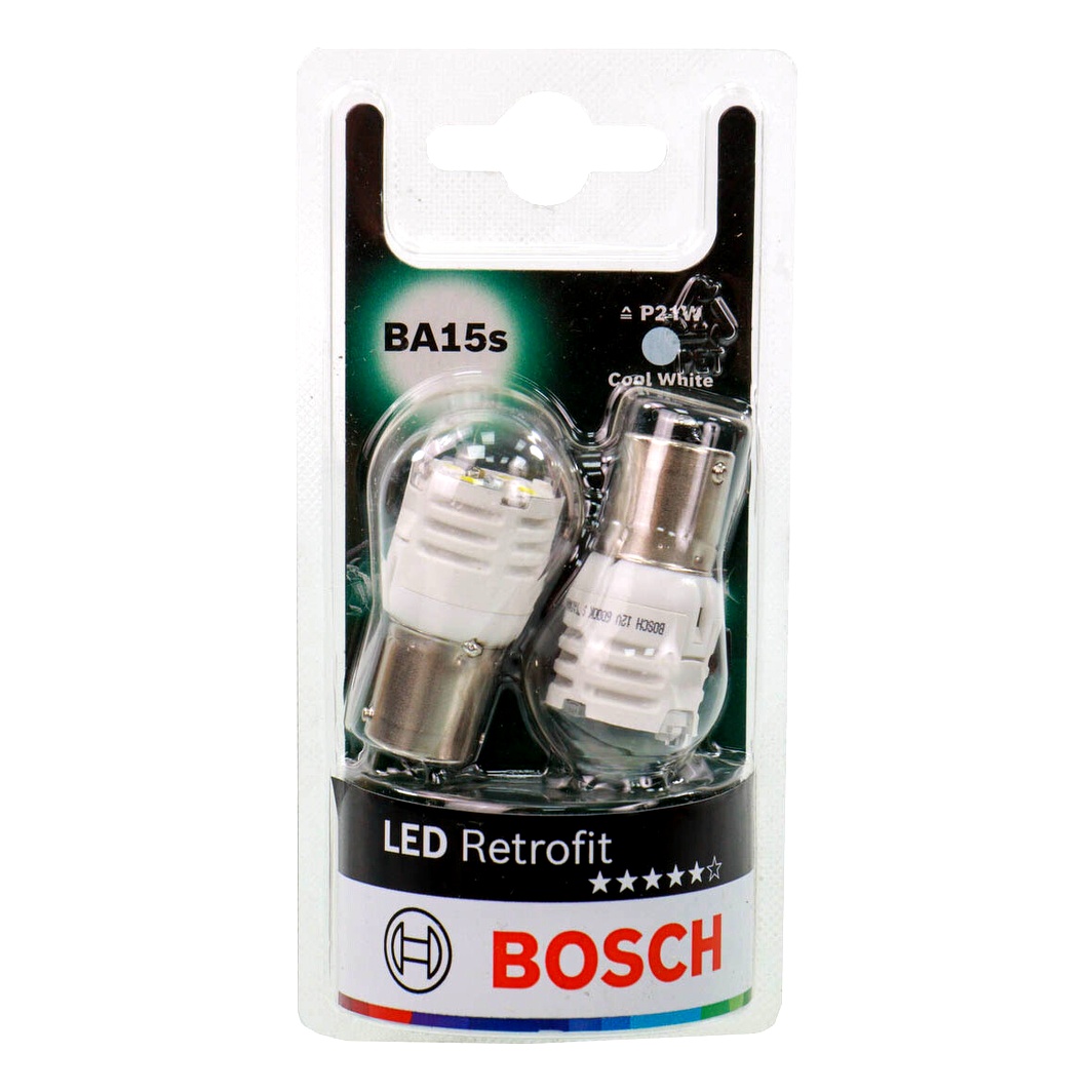 Автолампа LED (светодиодная) BOSCH Retrofit LED P21W BA15s 1W 12V 1987301517 - zapix