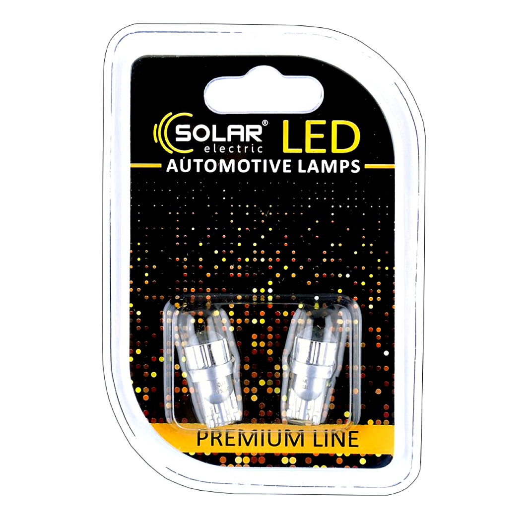 Автолампа LED (светодиодная) SOLAR T10 W2.1x9.5d 12V SL1343 - zapix