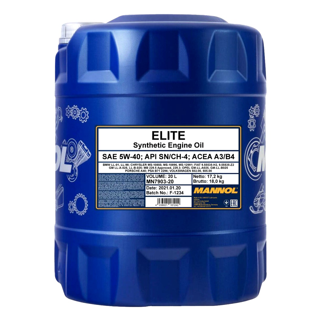 Моторна олива MANNOL Elite 5W-40 20 л (MN790320)
