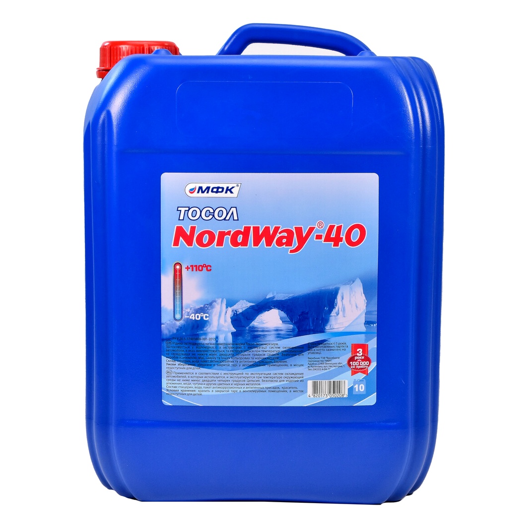 Тосол МФК NordWay синій -40 °C 10 л (160797) - zapix