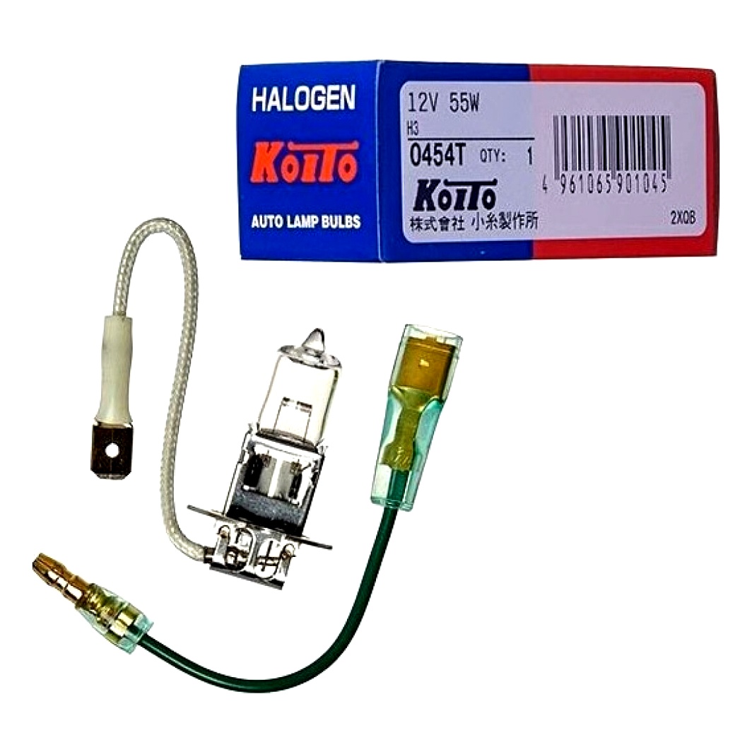 Автолампа галогеновая KOITO H3 PK22s 55W 12V прозрачная 0454T - zapix