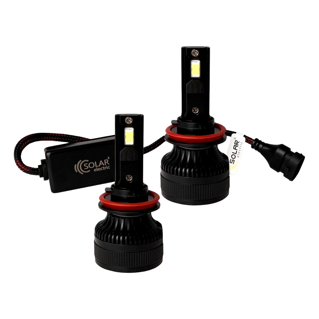 Автолампа LED (светодиодная) SOLAR H8 / H11 / H16 PGJ19-1/2/3 100W 12V белая 8611S2 - zapix