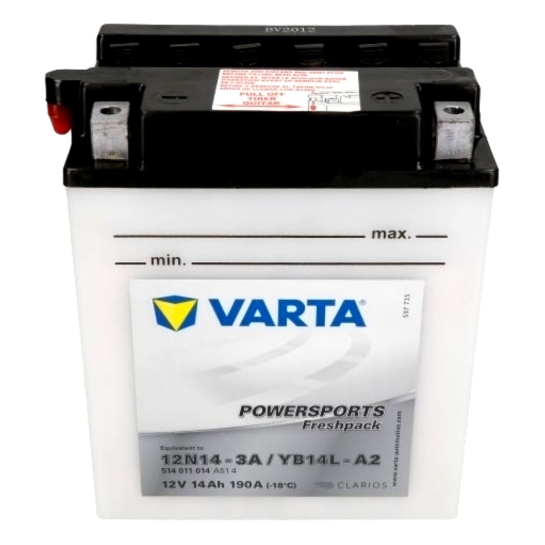 Акумулятор VARTA Powersports AGM 12V 14Ah 190A R+ YB14LA2 - zapix