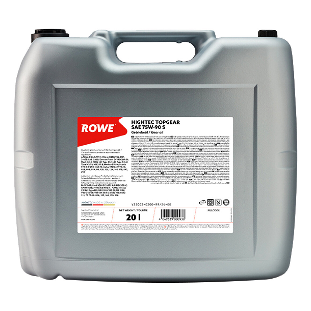 Трансмиссионное масло ROWE Hightec Topgear GL-4 75W-90 20 л 25002020099 - zapix