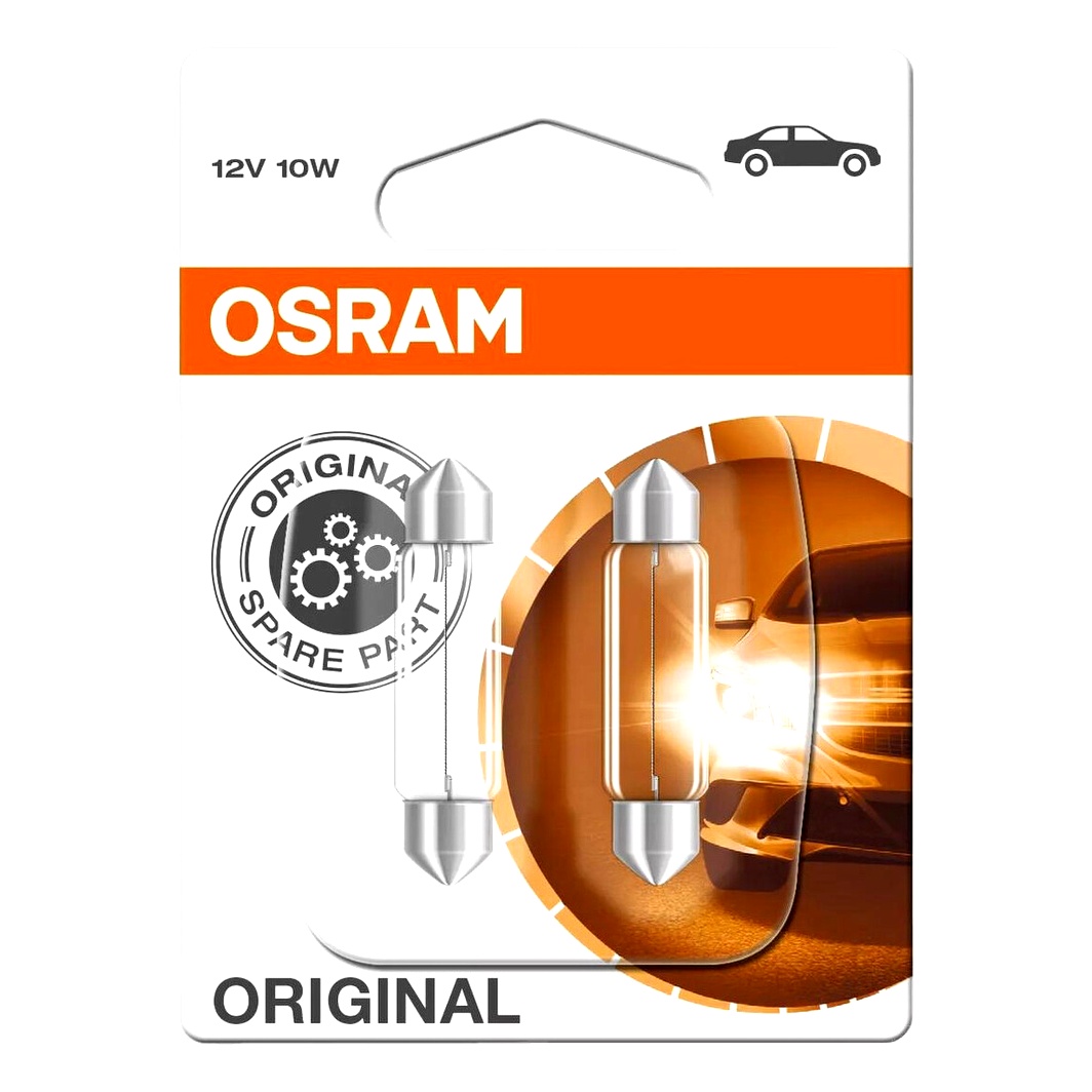 Автолампа накала OSRAM Philips Original C5W SV8.5-8 10W 12V белая 64112BL - zapix