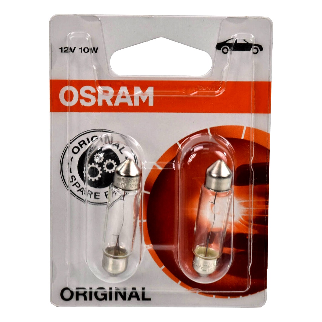 Автолампа розжарювання OSRAM Original C10W SV8.5-8 10W 12V прозора 641102B - zapix