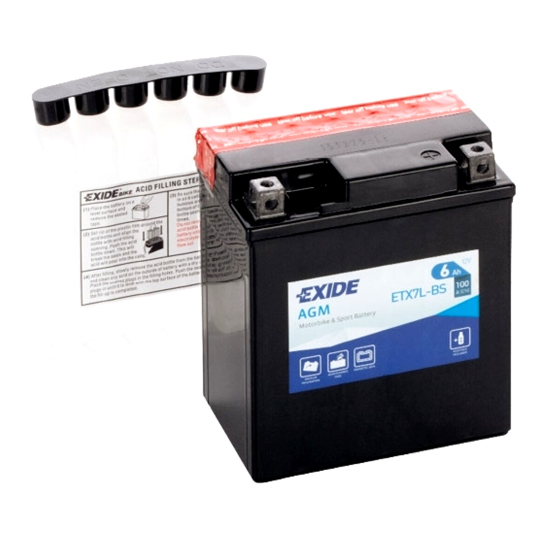 Акумулятор EXIDE AGM 12V 6Ah 100A R+ ETX7LBS - zapix