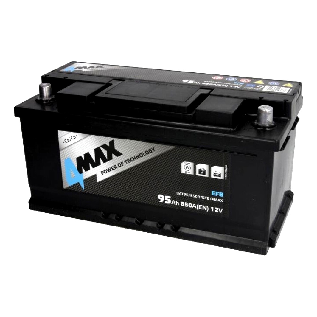 Акумулятор 4MAX EFB 12V 95Ah 850A R+ BAT95850REFB4MAX - zapix