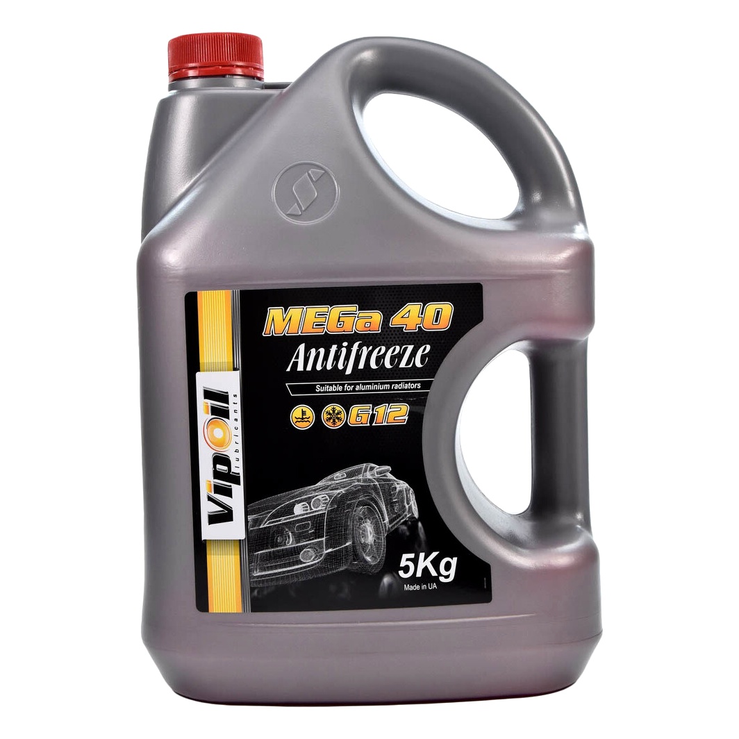 Готовий антифриз VIPOIL MEGa 40 червоний G12 -40 °C 5 л (701435) - zapix