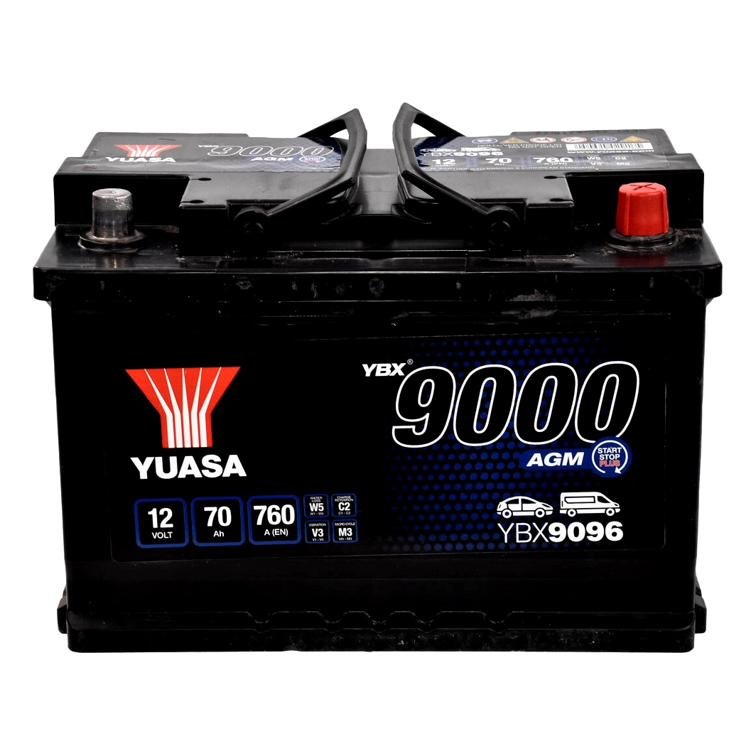 Акумулятор YUASA AGM Start Stop 12V 70Ah 760A R+ YBX9096 - zapix